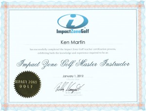 Impact Zone Master Instructor Certificate